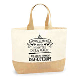 Sac Jute Fête des Mères Fêtes des Pères Mamie Papi Famille Idée Cadeau anniversaire Noël Travail Boulot Métier Départ Retraite Collègue Femme Homme