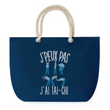 Sac de plage Bleu anse corde J'peux Pas Tai Chi