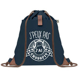 sac a dos bleu coton recycle avec pochette idee cadeau originale pour collegue ami prof ou membre de la famille cadeau mixte noel anniversaire secret santa ou depart au travail sac leger pratique et ecologique design breton moderne