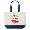 Sac de shopping bleu Merci Capitaine Géniale