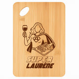 Planche bambou gravée personnalisée femme idée cadeau Fête des Mères apéro 30×20 prénom cuisine plateau fromage anniversaire noel maman mamie