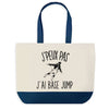 Sac de shopping bleu J'peux pas Base Jump