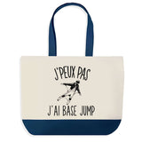 Sac de shopping bleu J'peux pas Base Jump