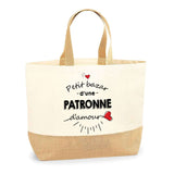 Sac Jute Fête des Mères Fêtes des Pères Mamie Papi Famille Idée Cadeau anniversaire Noël Travail Boulot Métier Départ Retraite Collègue Femme Homme