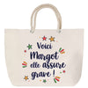 Sac Fête des Mères Mamie Famille Idée Cadeau anniversaire Noël Travail Boulot Métier Départ Retraite Collègue Femme cabas shopping plage