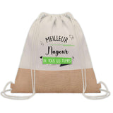 Sac Fête des Pères Papi Papa Cadeau anniversaire Noël Travail Boulot Métier Départ Retraite Collègue Homme cabas shopping plage