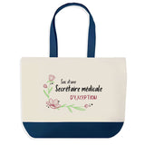 Sac de shopping bleu Secrétaire Médicale d'exception