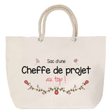 Sac Fête des Mères Mamie Famille Idée Cadeau anniversaire Noël Travail Boulot Métier Départ Retraite Collègue Femme cabas shopping plage