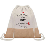 Sac Fête des Pères Papi Papa Cadeau anniversaire Noël Travail Boulot Métier Départ Retraite Collègue Homme cabas shopping plage