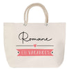 Sac Fête des Mères Mamie Famille Idée Cadeau anniversaire Noël Travail Boulot Métier Départ Retraite Collègue Femme cabas shopping plage