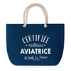 Sac de plage Bleu anse corde Certifiée meilleure Aviatrice
