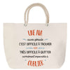 Sac Fête des Mères Mamie Famille Idée Cadeau anniversaire Noël Travail Boulot Métier Départ Retraite Collègue Femme cabas shopping plage