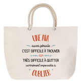 Sac Fête des Mères Mamie Famille Idée Cadeau anniversaire Noël Travail Boulot Métier Départ Retraite Collègue Femme cabas shopping plage
