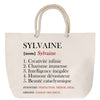 Sac Fête des Mères Mamie Famille Idée Cadeau anniversaire Noël Travail Boulot Métier Départ Retraite Collègue Femme cabas shopping plage