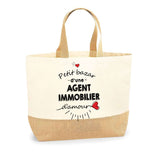 Sac Jute Fête des Mères Fêtes des Pères Mamie Papi Famille Idée Cadeau anniversaire Noël Travail Boulot Métier Départ Retraite Collègue Femme Homme
