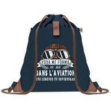 sac a dos bleu coton recycle avec pochette idee cadeau originale pour collegue ami prof ou membre de la famille cadeau mixte noel anniversaire secret santa ou depart au travail sac leger pratique et ecologique design breton moderne