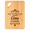 Planche bambou gravée personnalisée homme idée cadeau Fête des Pères apéro 30×20 prénom cuisine plateau fromage anniversaire noel papa papi 