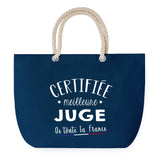 Sac de plage Bleu anse corde Certifiée meilleure Juge