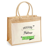 Sac Fête des Mères Mamie MAman Soeur Femme Famille Idée Cadeau anniversaire Noël Travail Boulot Métier Départ Retraite Collègue Femme cabas shopping plage