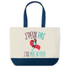 Sac de shopping bleu J'peux pas Mère Au Foyer
