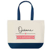 Sac de shopping bleu Océane en Vacances