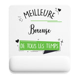 Tapis de souris ergonomique avec repose-poignet, accessoire bureau pour femme et homme, fête des pères, cadeau pas cher, idée cadeau fête des mères, secret santa, départ à la retraite, télétravail et gaming