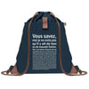 Sac à Dos Bleu avec Pochette Tonton Bonne ou de Mauvaise