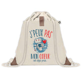 Sac à dos avec pochette J'peux pas Couple Robot Mignon Coeur Déjà Pris