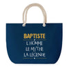 Sac de plage Bleu anse corde Baptiste Mythe Légende -jaune