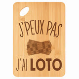 Planche bambou gravée personnalisée femme homme idée cadeau Fête des Mères Fête des Pères apéro papa maman prénom cuisine plateau fromage