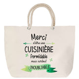 Sac Fête des Mères Mamie Famille Idée Cadeau anniversaire Noël Travail Boulot Métier Départ Retraite Collègue Femme cabas shopping plage
