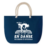 Sac de plage Bleu anse corde Danse Femme Légende Humour Geek