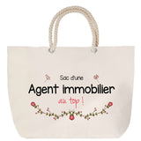 Sac Fête des Mères Mamie Famille Idée Cadeau anniversaire Noël Travail Boulot Métier Départ Retraite Collègue Femme cabas shopping plage