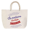 Sac Fête des Mères Mamie Famille Idée Cadeau anniversaire Noël Travail Boulot Métier Départ Retraite Collègue Femme cabas shopping plage