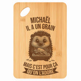 Planche bambou gravée personnalisée homme idée cadeau Fête des Pères apéro 30×20 prénom cuisine plateau fromage anniversaire noel papa papi 