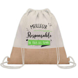 Sac Fête des Pères Papi Papa Cadeau anniversaire Noël Travail Boulot Métier Départ Retraite Collègue Homme cabas shopping plage