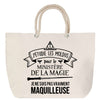 Sac Fête des Mères Mamie Famille Idée Cadeau anniversaire Noël Travail Boulot Métier Départ Retraite Collègue Femme cabas shopping plage