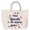 Sac Fête des Mères Mamie Famille Idée Cadeau anniversaire Noël Travail Boulot Métier Départ Retraite Collègue Femme cabas shopping plage