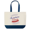 Sac de shopping bleu Filleule Meilleure du Monde