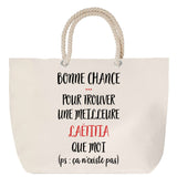 Sac Fête des Mères Mamie Famille Idée Cadeau anniversaire Noël Travail Boulot Métier Départ Retraite Collègue Femme cabas shopping plage
