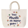 Sac Fête des Mères Mamie Famille Idée Cadeau anniversaire Noël Travail Boulot Métier Départ Retraite Collègue Femme cabas shopping plage
