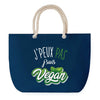 Sac de plage Bleu anse corde J'peux Pas Vegan
