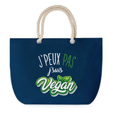 Sac de plage Bleu anse corde J'peux Pas Vegan