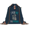 sac a dos bleu coton recycle avec pochette idee cadeau originale pour collegue ami prof ou membre de la famille cadeau mixte noel anniversaire secret santa ou depart au travail sac leger pratique et ecologique design breton moderne