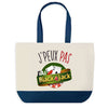 Sac de shopping bleu J'peux pas Black Jack
