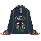 sac a dos bleu coton recycle avec pochette idee cadeau originale pour collegue ami prof ou membre de la famille cadeau mixte noel anniversaire secret santa ou depart au travail sac leger pratique et ecologique design breton moderne