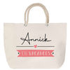 Sac Fête des Mères Mamie Famille Idée Cadeau anniversaire Noël Travail Boulot Métier Départ Retraite Collègue Femme cabas shopping plage