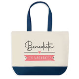 Sac de shopping bleu Benedicte en Vacances