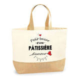 Sac Jute Fête des Mères Fêtes des Pères Mamie Papi Famille Idée Cadeau anniversaire Noël Travail Boulot Métier Départ Retraite Collègue Femme Homme