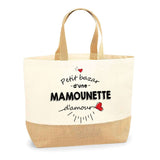 Sac Jute Fête des Mères Fêtes des Pères Mamie Papi Famille Idée Cadeau anniversaire Noël Travail Boulot Métier Départ Retraite Collègue Femme Homme